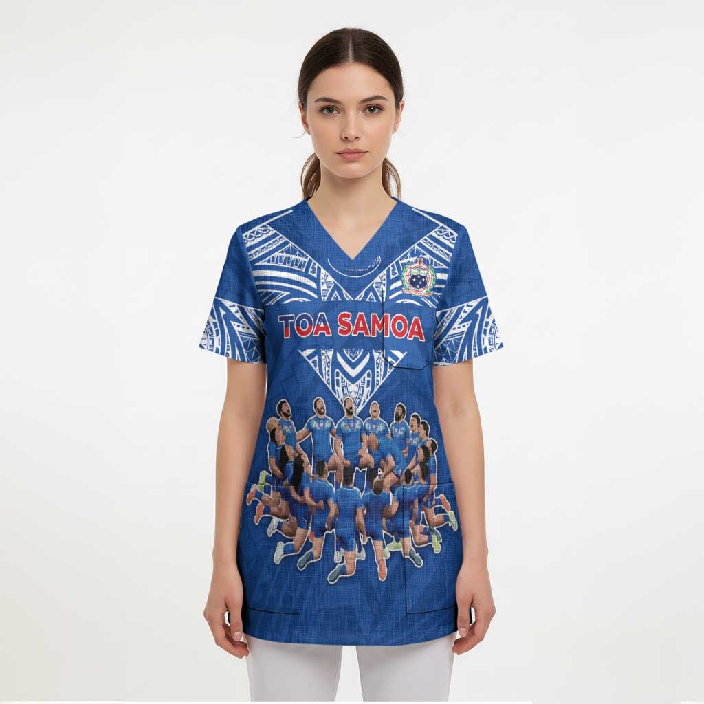 Toa Samoa Scrub Top Samoan Warrior Spirit Rugby - Polynesian Pride