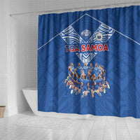 Toa Samoa Shower Curtain Samoan Warrior Spirit Rugby - Polynesian Pride