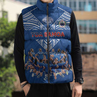 Toa Samoa Sleeveless Puffer Jacket Samoan Warrior Spirit Rugby - Polynesian Pride