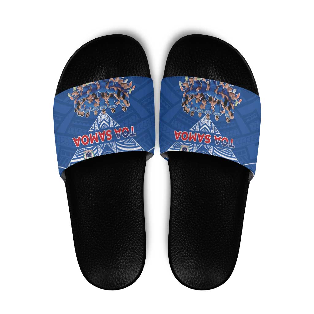 Toa Samoa Slide Sandals Samoan Warrior Spirit Rugby - Polynesian Pride