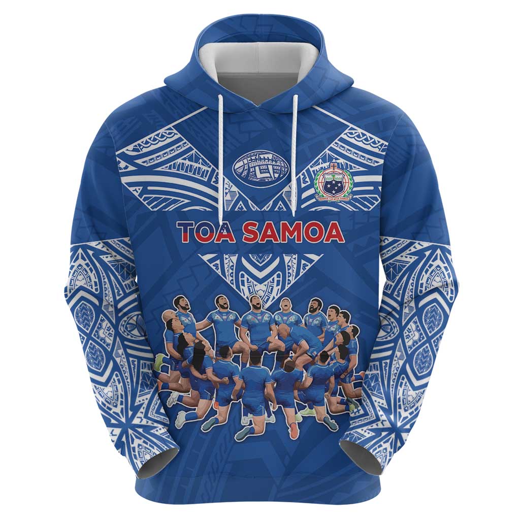 Toa Samoa Zip Hoodie Samoan Warrior Spirit Rugby - Polynesian Pride