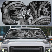 Maori Romantic Valentine Auto Sun Shade The Hongi Kiss Black Galaxy