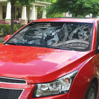 Maori Romantic Valentine Auto Sun Shade The Hongi Kiss Black Galaxy
