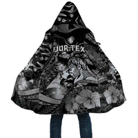 Personalised Maori Romantic Valentine Cloak The Hongi Kiss Black Galaxy DT05 Unisex Black - Polynesian Pride