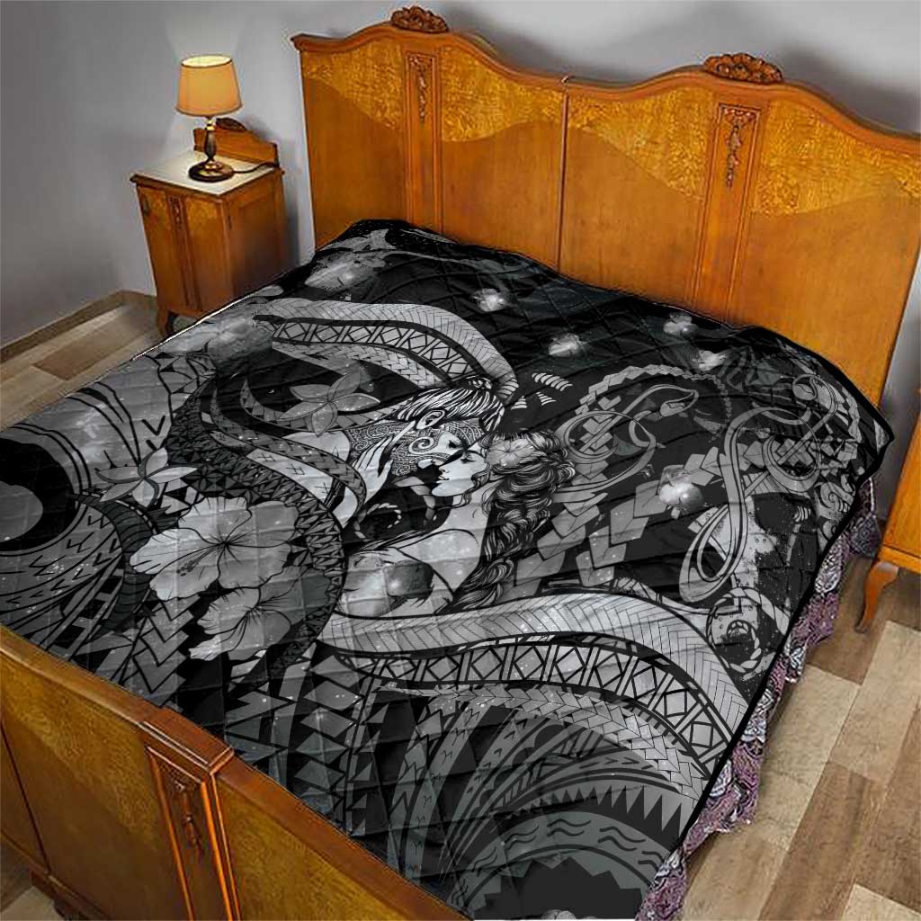 Maori Romantic Valentine Quilt The Hongi Kiss Black Galaxy