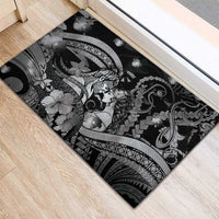 Maori Romantic Valentine Rubber Doormat The Hongi Kiss Black Galaxy DT05 - Polynesian Pride