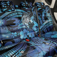 Maori Romantic Valentine Back Car Seat Cover The Hongi Kiss Blue Galaxy