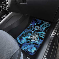 Personalised Maori Romantic Valentine Car Mats The Hongi Kiss Blue Galaxy
