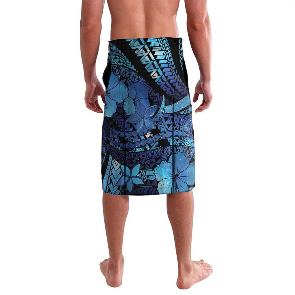 Personalised Maori Romantic Valentine Lavalava The Hongi Kiss Blue Galaxy DT05 - Polynesian Pride