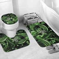 Maori Romantic Valentine Bathroom Set The Hongi Kiss Green Galaxy DT05 Mat Set Only (3 pcs) One Size Green - Polynesian Pride