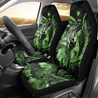 Maori Romantic Valentine Car Seat Cover The Hongi Kiss Green Galaxy