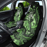 Maori Romantic Valentine Car Seat Cover The Hongi Kiss Green Galaxy