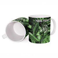 Personalised Maori Romantic Valentine Ceramic Mug The Hongi Kiss Green Galaxy DT05 - Polynesian Pride