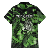 Personalised Maori Romantic Valentine Hawaiian Shirt The Hongi Kiss Green Galaxy DT05 - Polynesian Pride