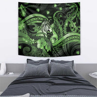 Maori Romantic Valentine Tapestry The Hongi Kiss Green Galaxy DT05 - Polynesian Pride