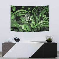 Maori Romantic Valentine Tapestry The Hongi Kiss Green Galaxy DT05 - Polynesian Pride