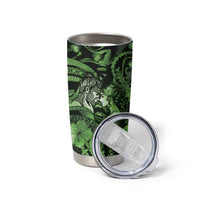 Personalised Maori Romantic Valentine Tumbler Cup The Hongi Kiss Green Galaxy DT05 - Polynesian Pride