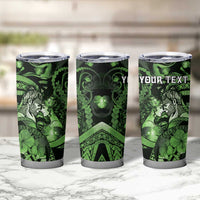 Personalised Maori Romantic Valentine Tumbler Cup The Hongi Kiss Green Galaxy DT05 - Polynesian Pride