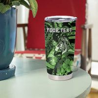 Personalised Maori Romantic Valentine Tumbler Cup The Hongi Kiss Green Galaxy DT05 - Polynesian Pride