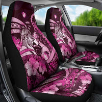 Maori Romantic Valentine Car Seat Cover The Hongi Kiss Pink Galaxy DT05 - Polynesian Pride