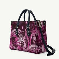 Maori Romantic Valentine Leather Bag The Hongi Kiss Pink Galaxy DT05 Pink - Polynesian Pride