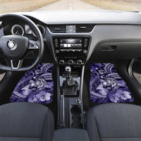 Personalised Maori Romantic Valentine Car Mats The Hongi Kiss Purple Galaxy
