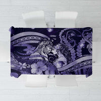 Maori Romantic Valentine Tablecloth The Hongi Kiss Purple Galaxy DT05 Purple - Polynesian Pride