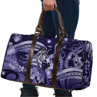 Maori Romantic Valentine Travel Bag The Hongi Kiss Purple Galaxy DT05 - Polynesian Pride