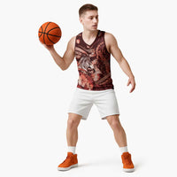 Personalised Maori Romantic Valentine Basketball Jersey The Hongi Kiss Red Galaxy DT05 - Polynesian Pride