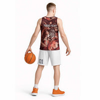 Personalised Maori Romantic Valentine Basketball Jersey The Hongi Kiss Red Galaxy DT05 - Polynesian Pride