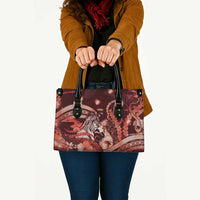 Maori Romantic Valentine Leather Bag The Hongi Kiss Red Galaxy