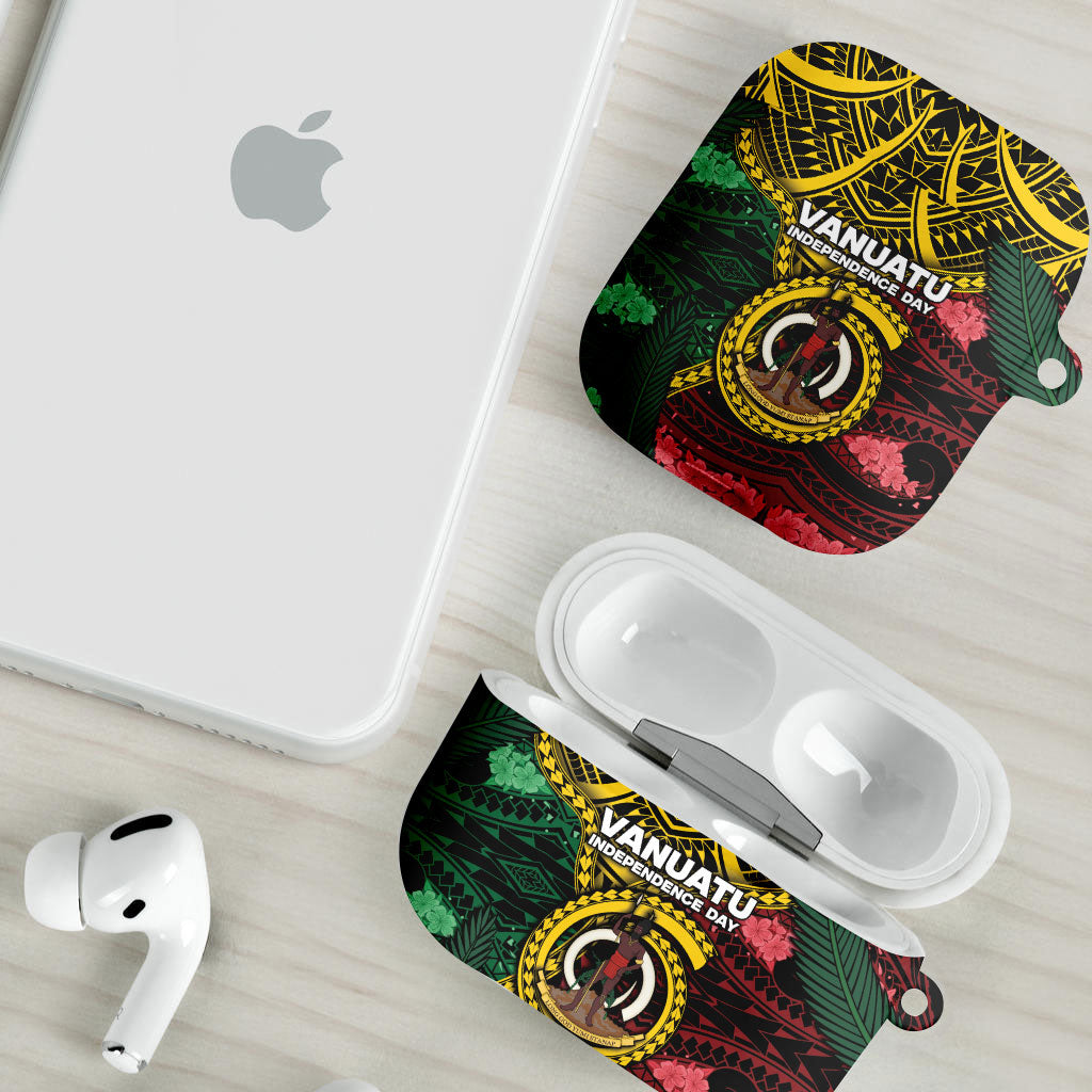 Vanuatu Independence Day AirPods Case Boar Tusk Warrior Tribal Floral Patterns DT05 - Polynesian Pride