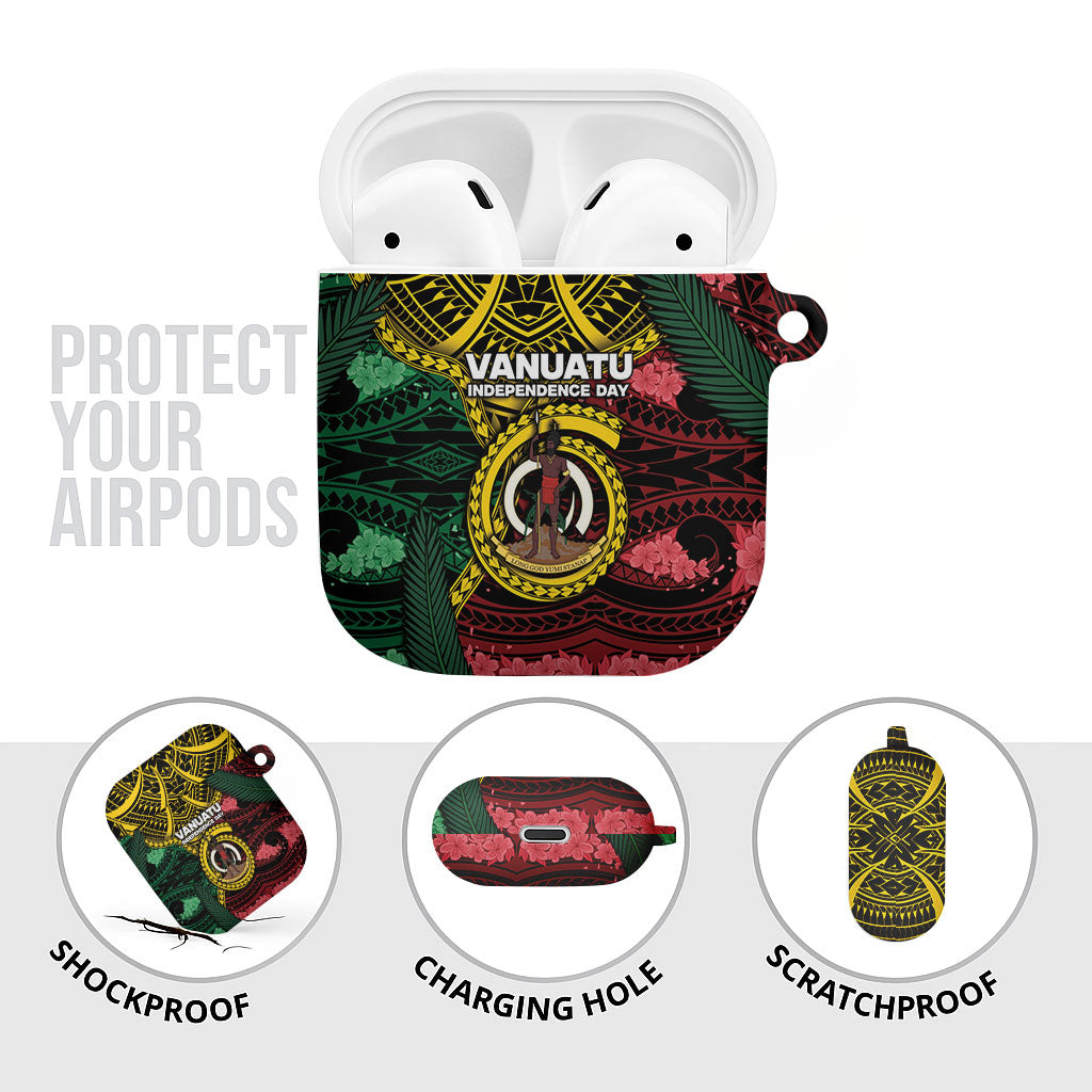 Vanuatu Independence Day AirPods Case Boar Tusk Warrior Tribal Floral Patterns DT05 - Polynesian Pride