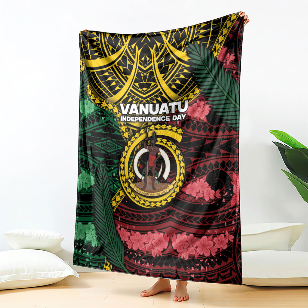 Vanuatu Independence Day Blanket Boar Tusk Warrior Tribal Floral Patterns DT05 - Polynesian Pride
