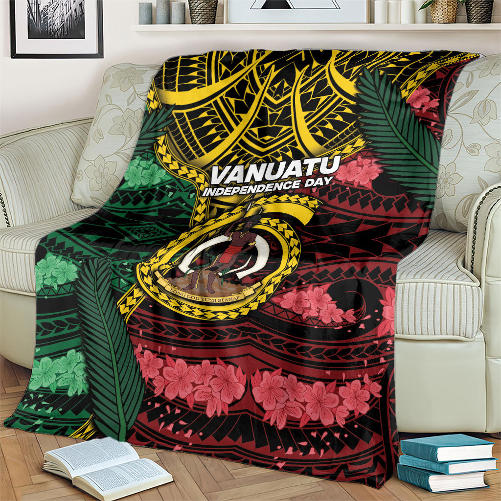 Vanuatu Independence Day Blanket Boar Tusk Warrior Tribal Floral Patterns DT05 - Polynesian Pride