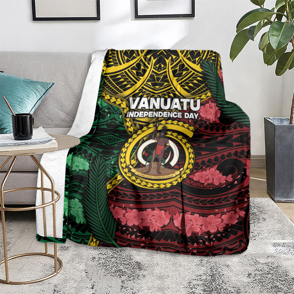 Vanuatu Independence Day Blanket Boar Tusk Warrior Tribal Floral Patterns DT05 - Polynesian Pride