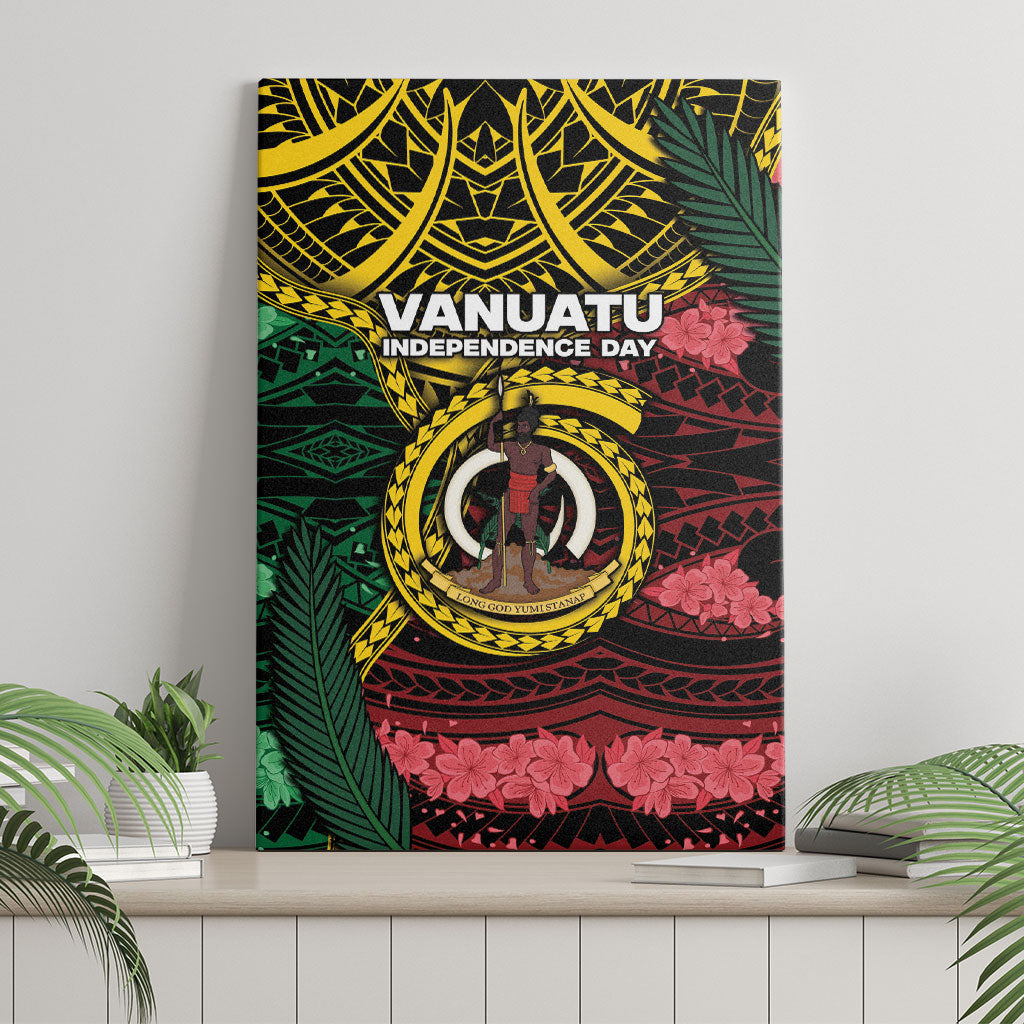 Vanuatu Independence Day Canvas Wall Art Boar Tusk Warrior Tribal Floral Patterns DT05 - Polynesian Pride