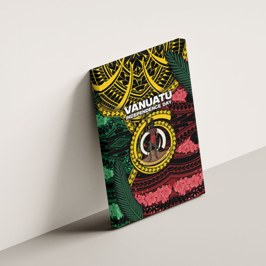 Vanuatu Independence Day Canvas Wall Art Boar Tusk Warrior Tribal Floral Patterns DT05 - Polynesian Pride
