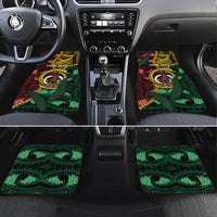 Personalised Vanuatu Independence Day Car Mats Boar Tusk Warrior Tribal Floral Patterns DT05 Set 4pcs Multicolor - Polynesian Pride