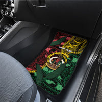 Personalised Vanuatu Independence Day Car Mats Boar Tusk Warrior Tribal Floral Patterns DT05 - Polynesian Pride