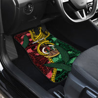 Personalised Vanuatu Independence Day Car Mats Boar Tusk Warrior Tribal Floral Patterns DT05 - Polynesian Pride