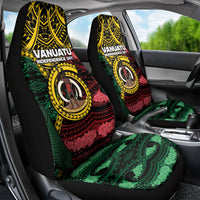 Vanuatu Independence Day Car Seat Cover Boar Tusk Warrior Tribal Floral Patterns DT05 - Polynesian Pride