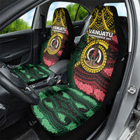 Vanuatu Independence Day Car Seat Cover Boar Tusk Warrior Tribal Floral Patterns DT05 - Polynesian Pride
