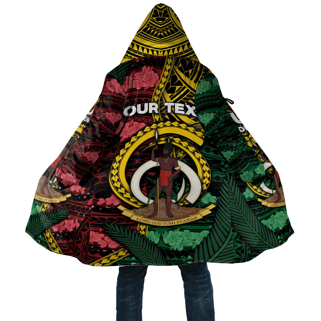 Personalised Vanuatu Independence Day Cloak Boar Tusk Warrior Tribal Floral Patterns DT05 Unisex Multicolor - Polynesian Pride