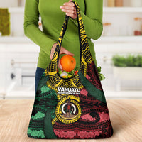 Vanuatu Independence Day Grocery Bag Boar Tusk Warrior Tribal Floral Patterns DT05 - Polynesian Pride