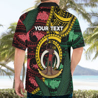 Personalised Vanuatu Independence Day Hawaiian Shirt Boar Tusk Warrior Tribal Floral Patterns DT05 - Polynesian Pride