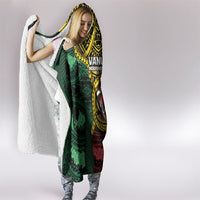 Vanuatu Independence Day Hooded Blanket Boar Tusk Warrior Tribal Floral Patterns DT05 - Polynesian Pride
