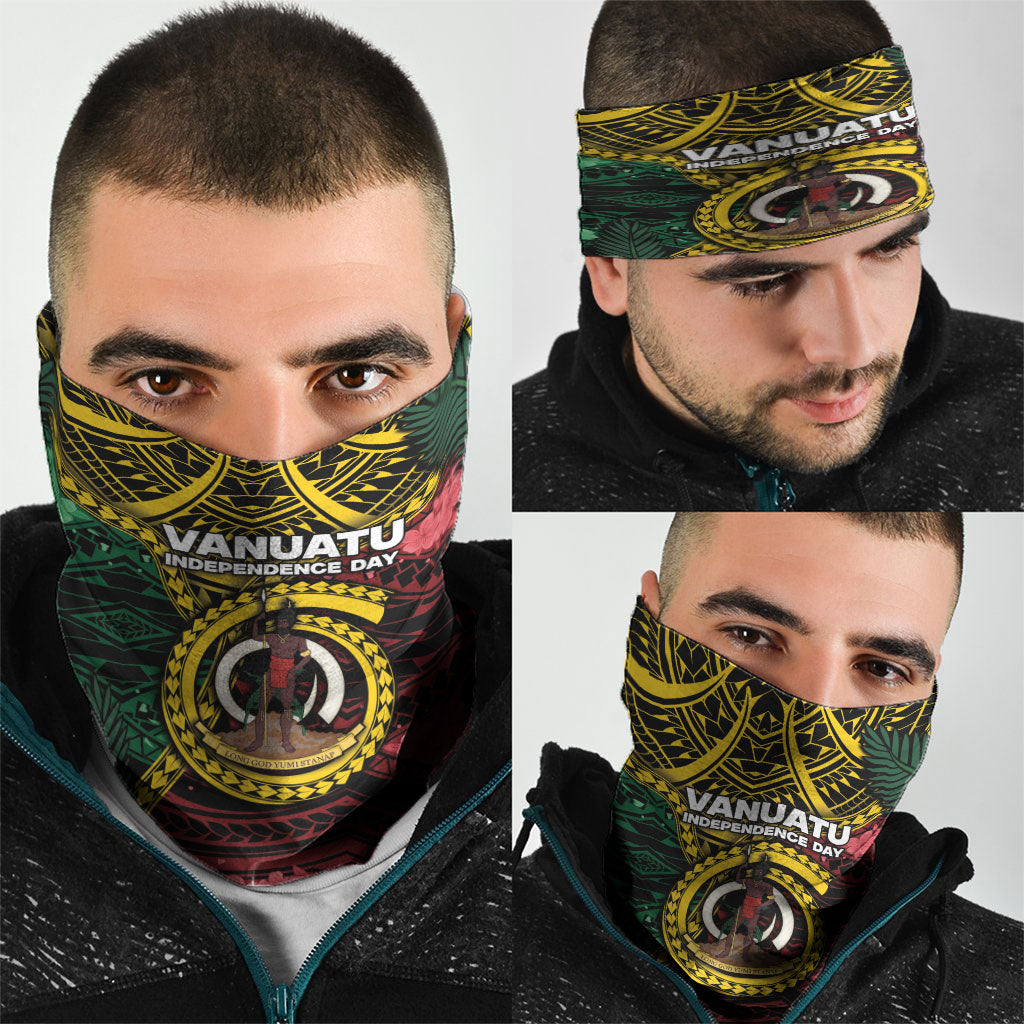 Vanuatu Independence Day Neck Gaiter Boar Tusk Warrior Tribal Floral Patterns DT05 - Polynesian Pride