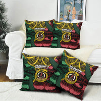 Vanuatu Independence Day Pillow Cover Boar Tusk Warrior Tribal Floral Patterns DT05 - Polynesian Pride