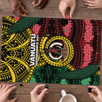 Vanuatu Independence Day Puzzle Boar Tusk Warrior Tribal Floral Patterns DT05 - Polynesian Pride